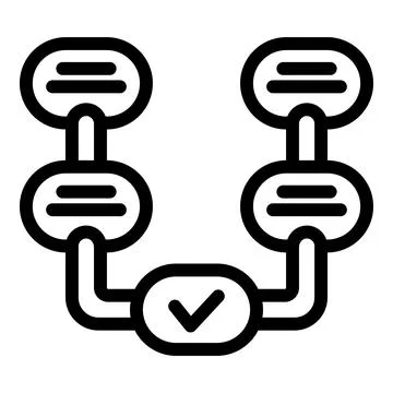 Solutions oriented icon outline vector. Making right decision Illustrazione stock