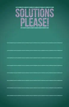 Solutions please blackboard Stock Illustration