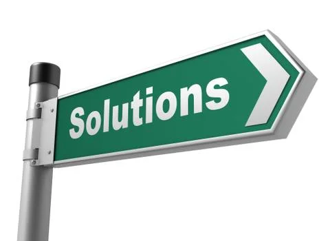 Solutions road sign Stock Illustration