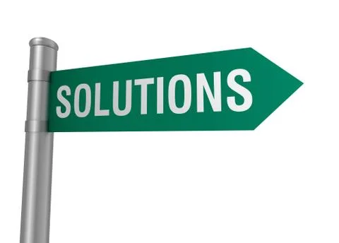 Solutions road sign Stock Illustration