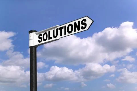 Solutions signpost Stock Photos