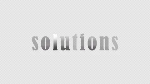 Solutions silver text with effect animation on black abstract background Stock Footage 269138506