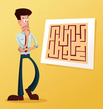 Solve the maze Illustrazione stock