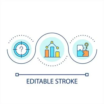 Solve problem loop concept icon Illustrazione stock