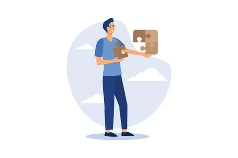 Solve problem or solution to achieve business success, decision, creativity o Stock Illustration