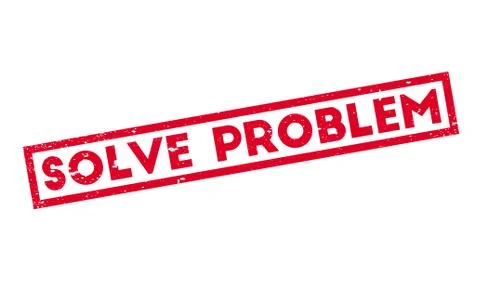Solve Problem rubber stamp Ilustración de archivo