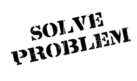 Solve Problem rubber stamp Ilustración de archivo