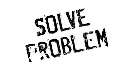 Solve Problem rubber stamp Ilustración de archivo