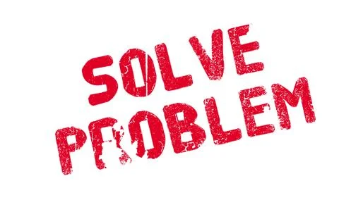 Solve Problem rubber stamp Ilustración de archivo