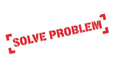 Solve Problem rubber stamp Stockillustratie