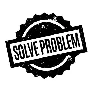 Solve Problem rubber stamp Ilustración de archivo