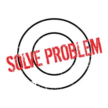Solve Problem rubber stamp Ilustración de archivo