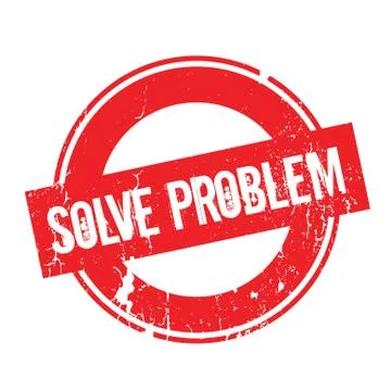 Solve Problem rubber stamp Ilustración de archivo