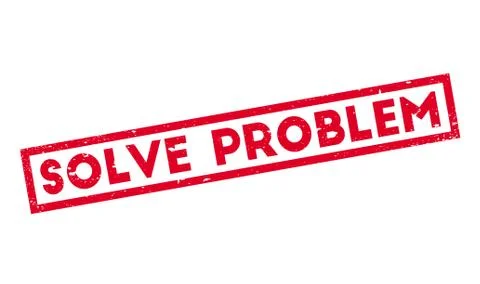 Solve Problem rubber stamp Ilustración de archivo