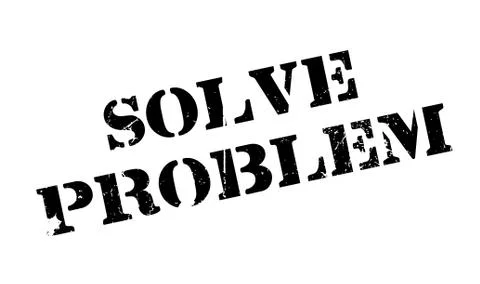 Solve Problem rubber stamp Ilustración de archivo