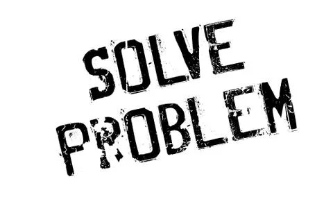 Solve Problem rubber stamp Ilustración de archivo