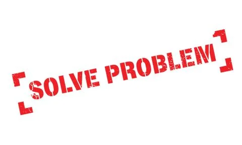 Solve Problem rubber stamp Ilustración de archivo