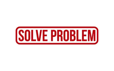Solve Problem Rubber Stamp Seal Vector 스톡 일러스트