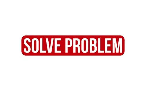 Solve Problem Rubber Stamp Seal Vector Illustrazione stock