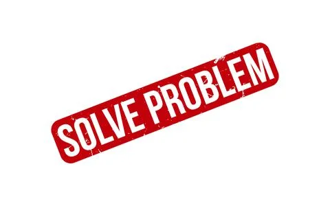 Solve Problem Rubber Stamp Seal Vector Illustrazione stock
