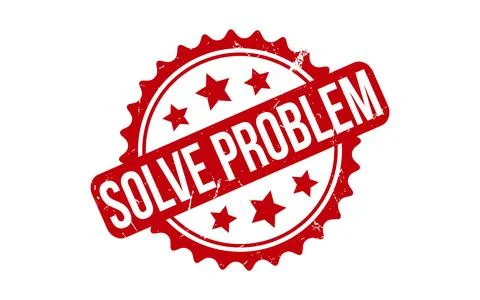 Solve Problem Rubber Stamp Seal Vector Illustrazione stock