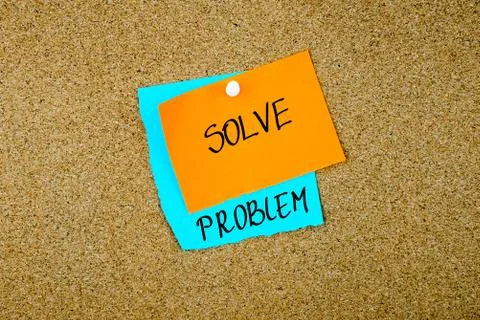 Solve Problem written on paper notes Stock Photos