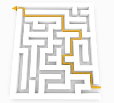 Solved maze Stock Illustration