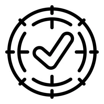 Solved problem icon, outline style 스톡 일러스트