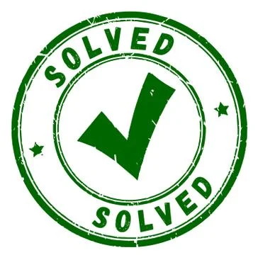 Solved sign on white background 스톡 일러스트