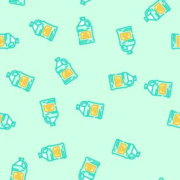 Solvent dry cleaning vector seamless pattern Illustrazione stock