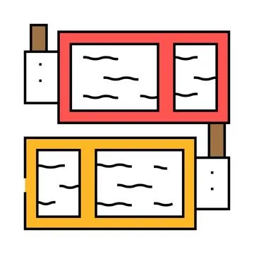 Solvent extraction tanks copper icon color illustration Stock Illustration