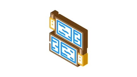 Solvent extraction tanks copper isometric icon animation Stock Footage 327293817