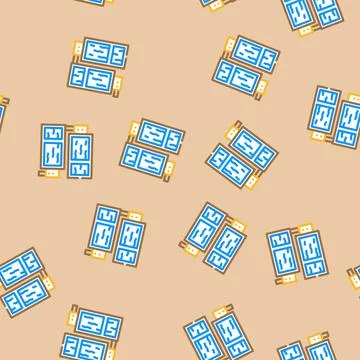 Solvent extraction tanks copper vector seamless pattern Stock Illustration