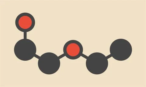 Solvent molecule Stock Illustration