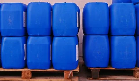 Solvent plastic container Stock Photos