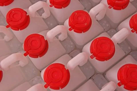 Solvent plastic container Stock Photos