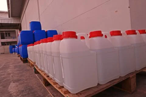 Solvent plastic container Stock Photos