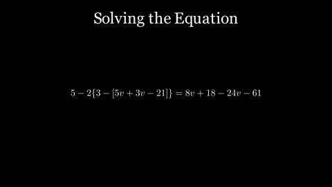Solving algebraic equation step by step Stock Footage 335035781