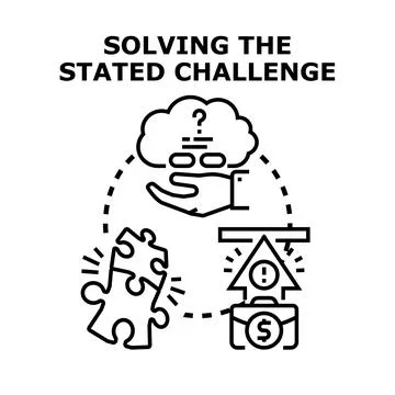 Solving business challenges and finding effective solutions Stock Illustration