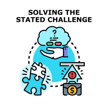 Solving business challenges and finding effective solutions Stock Illustration