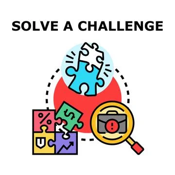 Solving business challenges finding problem solutions concept イラスト素材