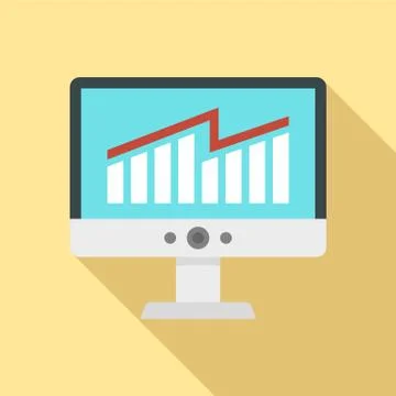 Solving business strategy icon, flat style Stock Illustration