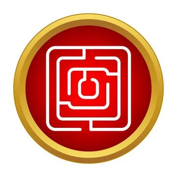Solving a challenging labyrinth puzzle game 스톡 일러스트