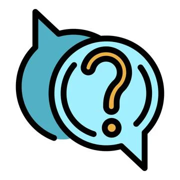 Solving chat problem icon color outline vector Stock Illustration