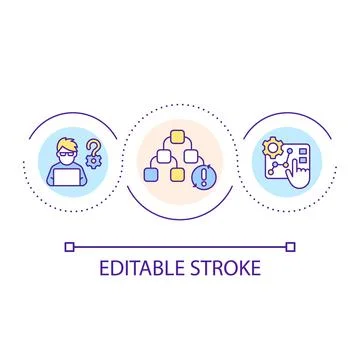 Solving coding problems loop concept icon イラスト素材