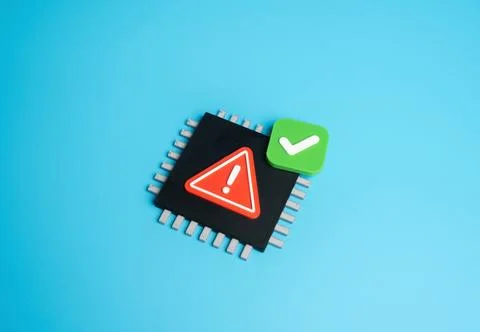 Solving a critical problem in the chip or firmware. Chip shortage. Fixing t.. Stock Photos