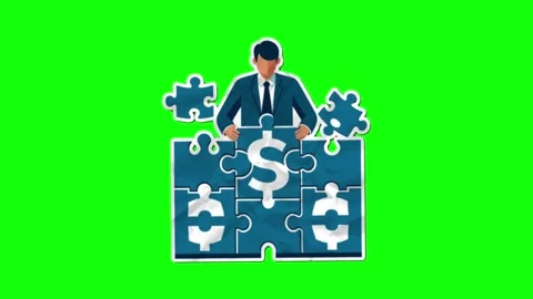 Solving financial problems. paper folds green screen animation. 库存影片 277270122