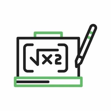 Solving Formula icon vector image. 스톡 일러스트