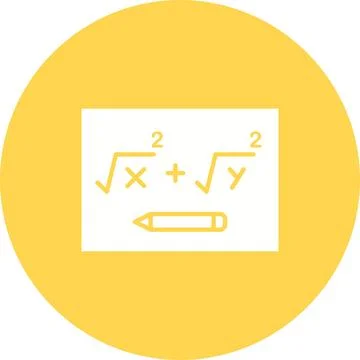 Solving Formula icon vector image. 스톡 일러스트