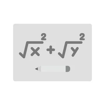 Solving Formula icon vector image. 스톡 일러스트